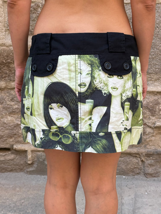 Custo Barcelona Graphic Mini Skirt