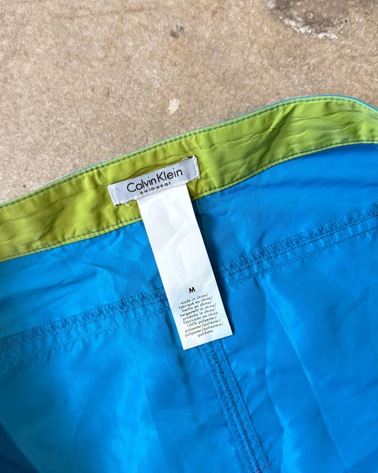 Calvin Klein Y2K Swim Mini Skirt Blue & Neon Green
