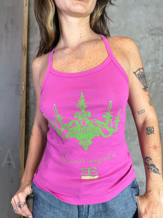 Y2K Pink Racerback Tank – Size P