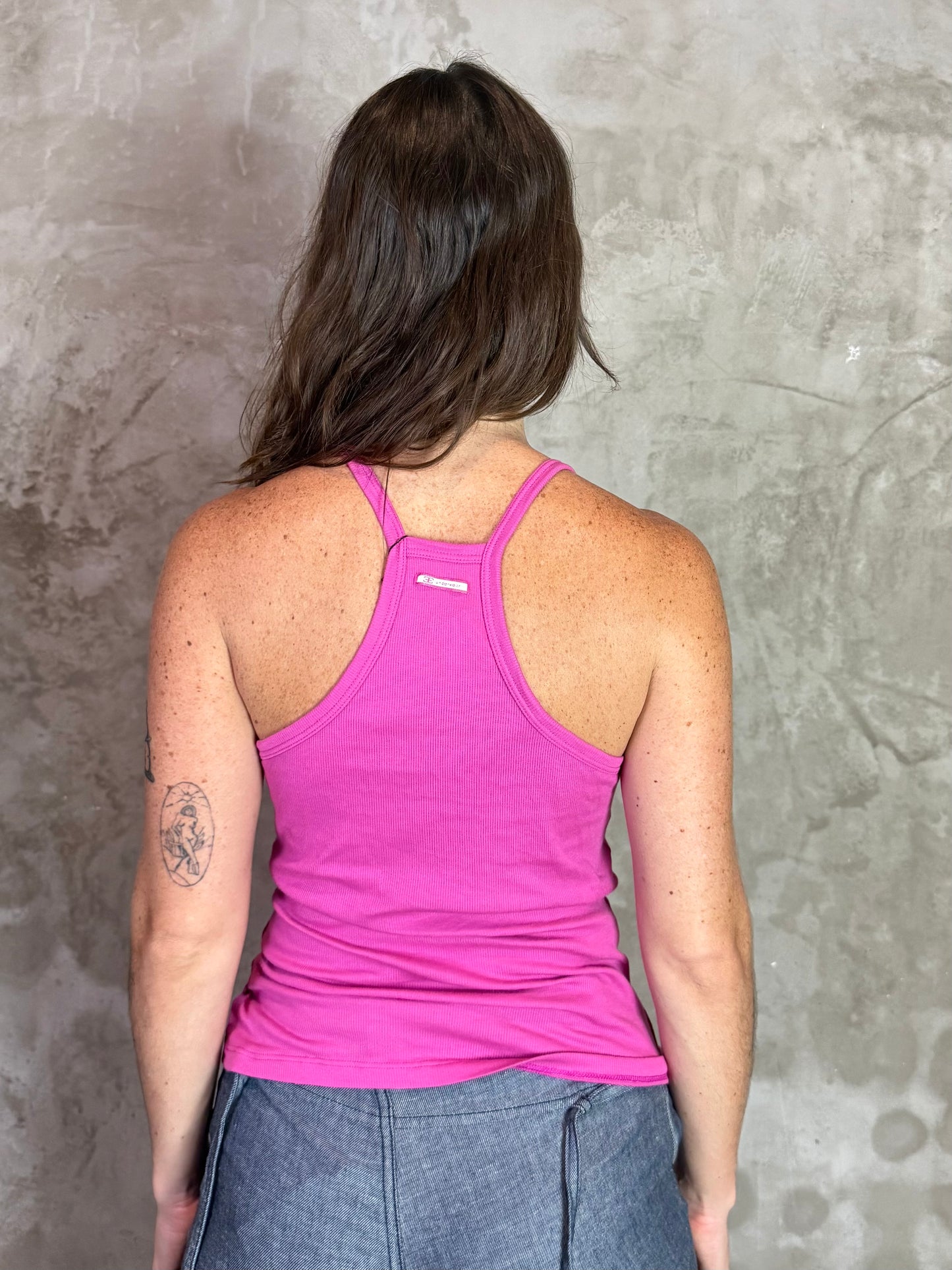 Y2K Pink Racerback Tank – Size P