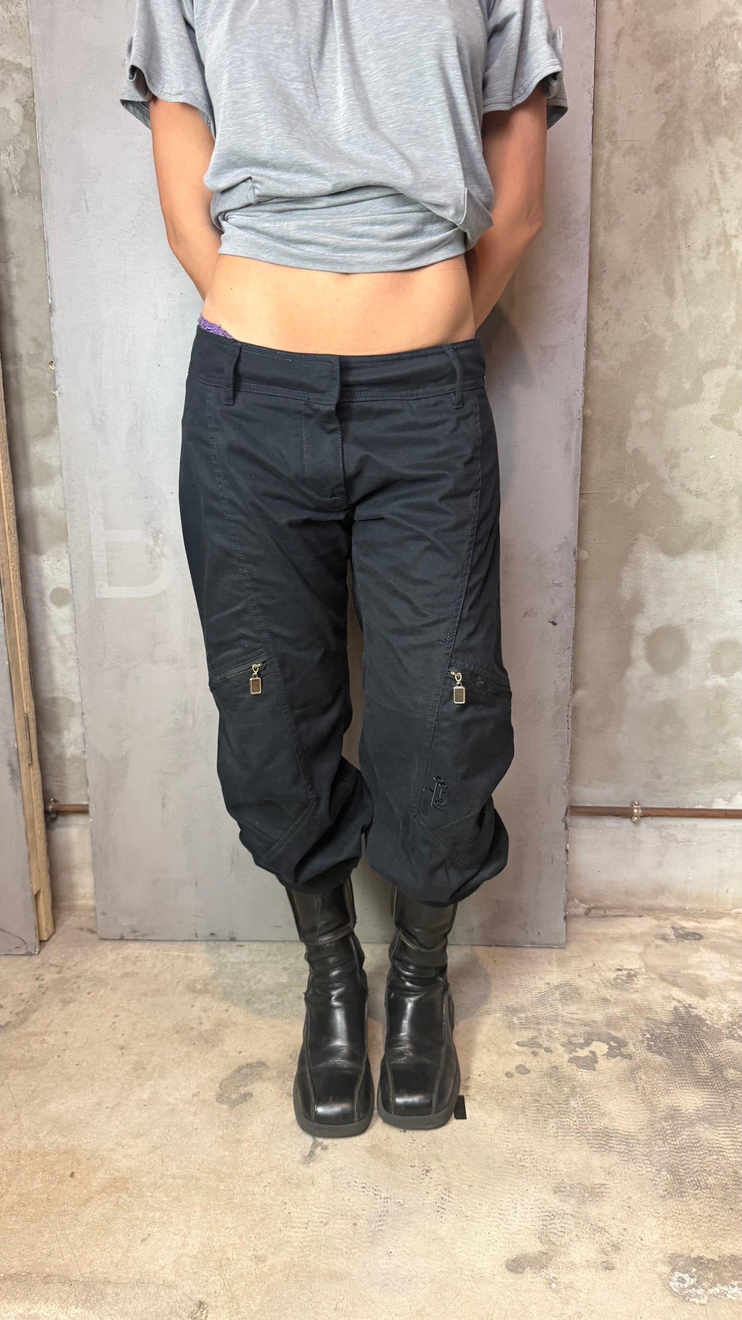 Black Cargo Pants Baggy Fit Vintage Deadstock