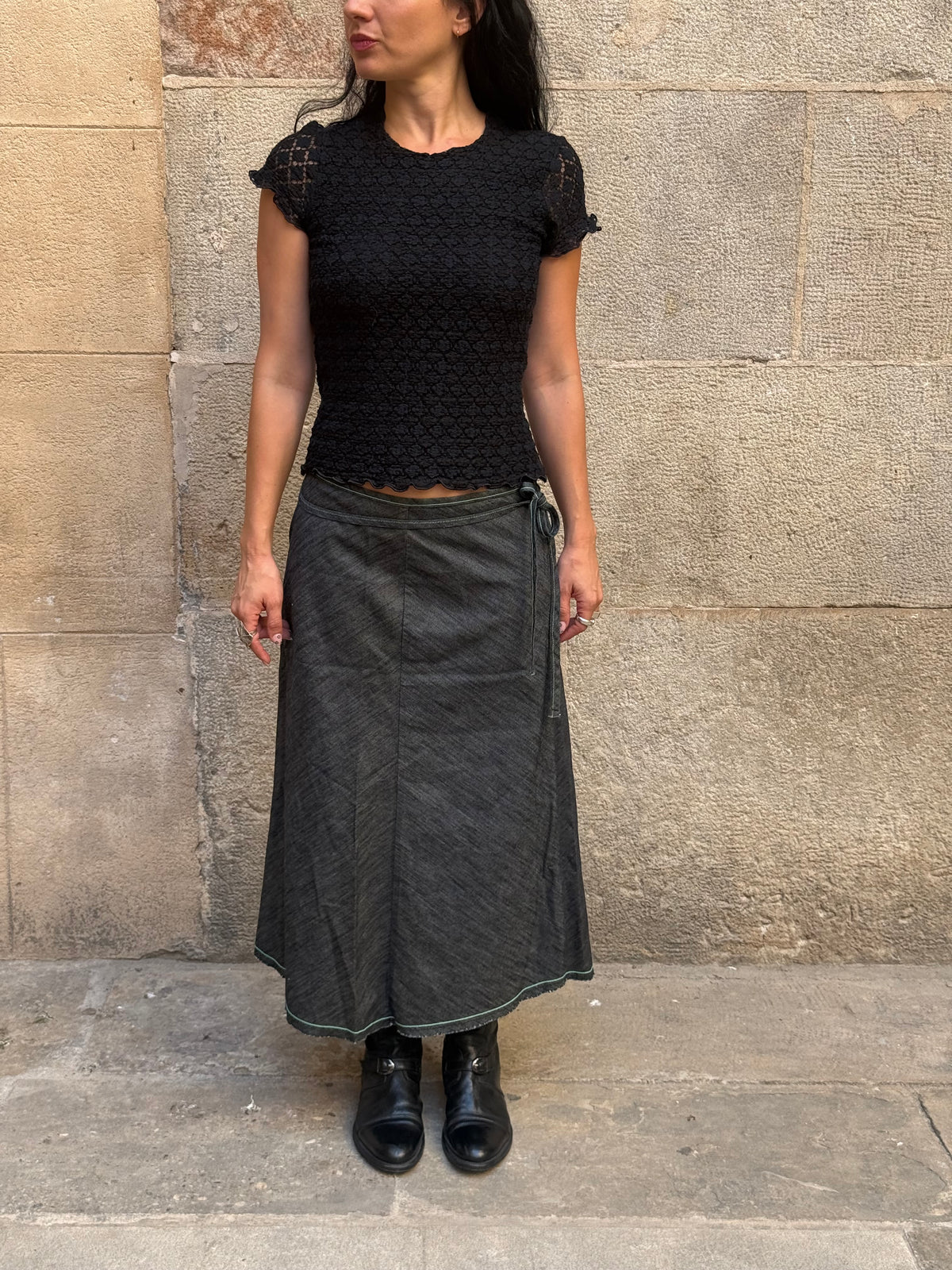 Armani Vintage Black Lace Top