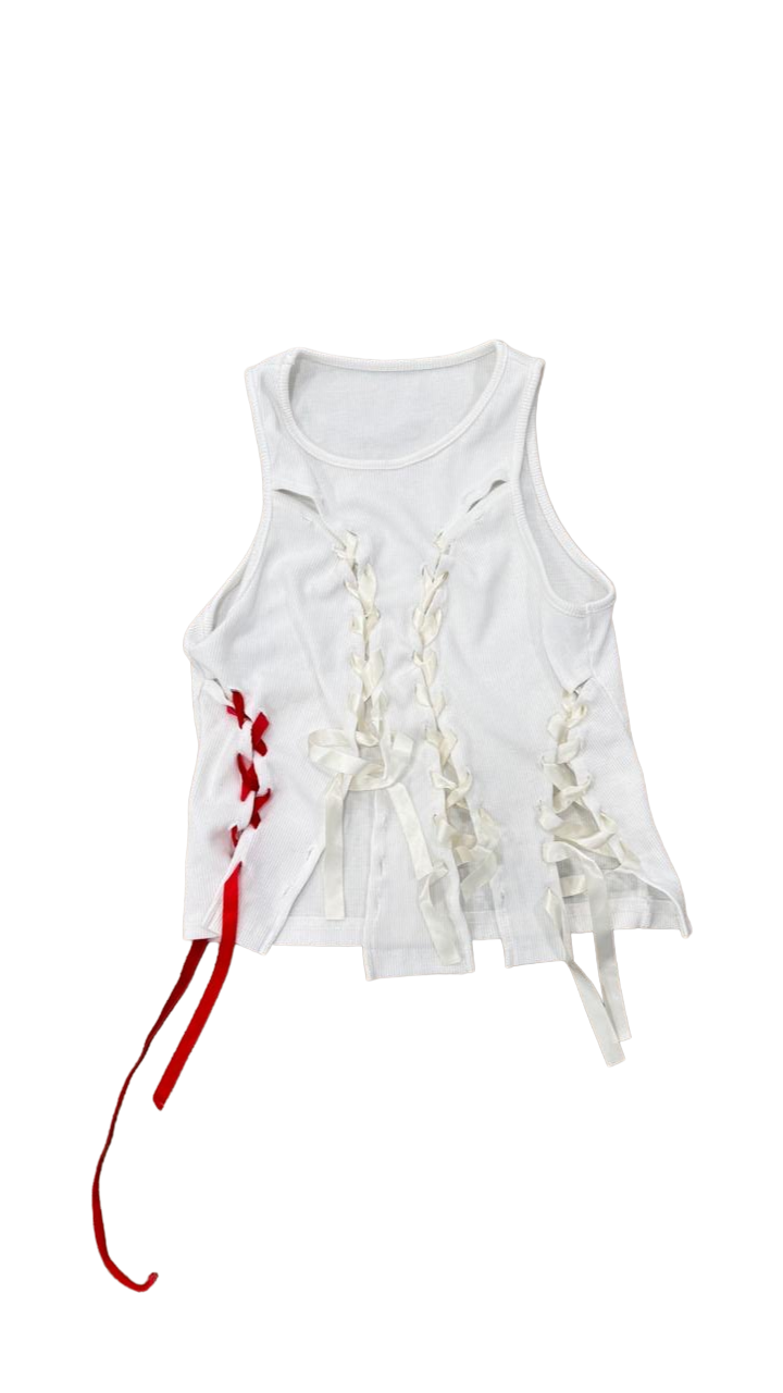 Lace-Up Ribbon Tank Top – Girl Summer
