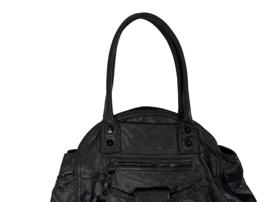 Diesel Vintage Black Leather Shoulder Bag