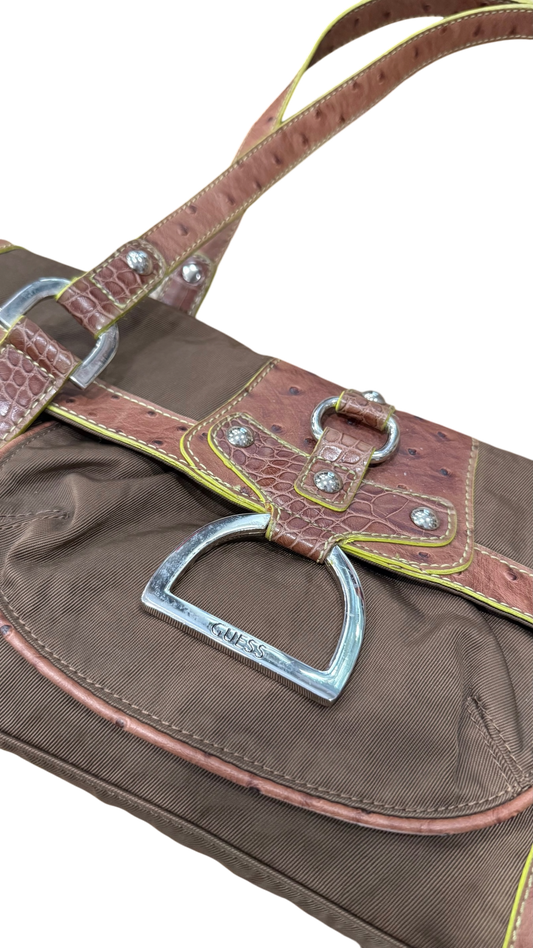 Guess Western Buckle Shoulder Bag