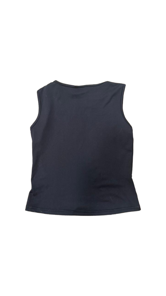 Black Zip Detail Tank Top – Minimal Edge