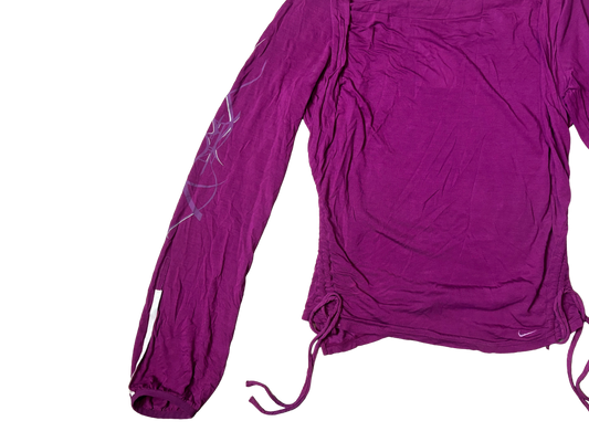 Nike Magenta Long Sleeve Adjustable Top
