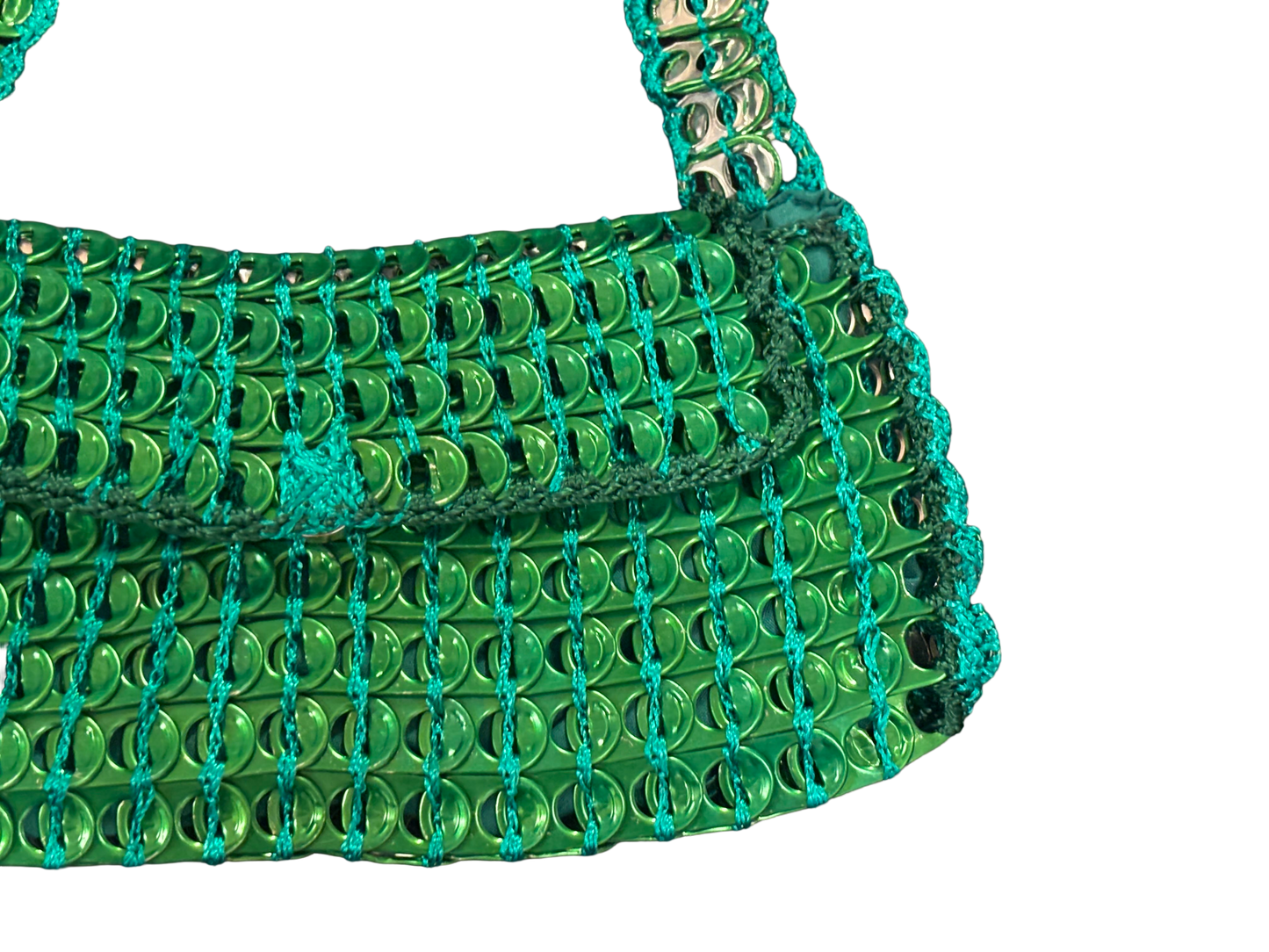 From Brazil, Summer – Handmade Recycled Tab Bag - Green