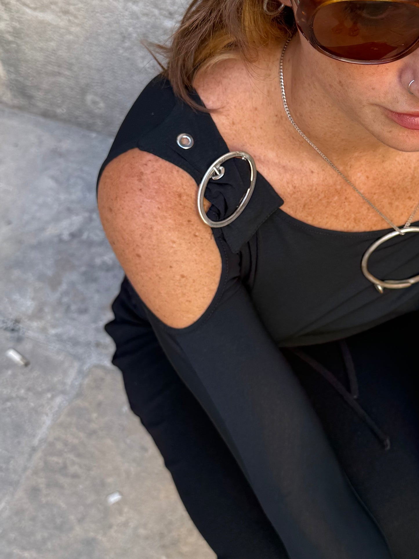 Marella Buckle Shoulder Top