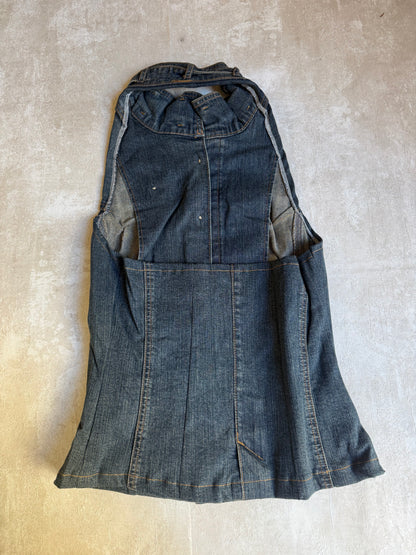 Vintage Rework Denim Halter Top