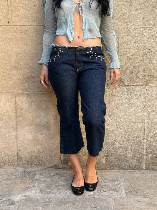 Studded Capri Jeans