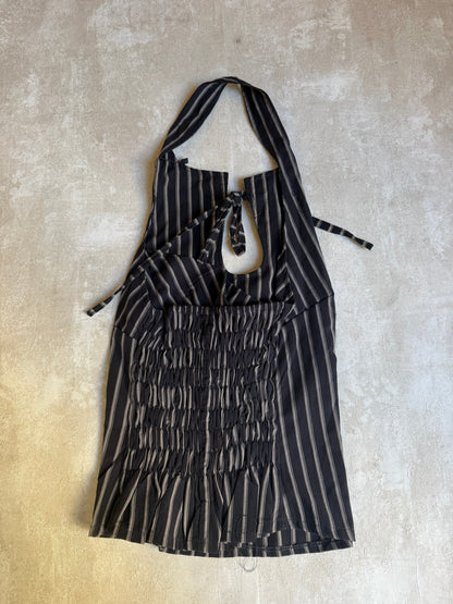 Vintage Rework Stripe Halter Top