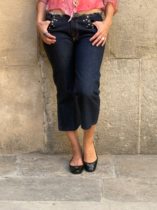 Studded Capri Jeans