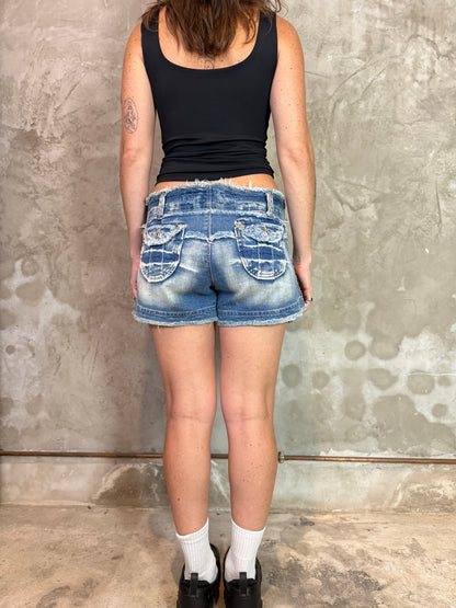 Y2K Studded Denim Micro Shorts