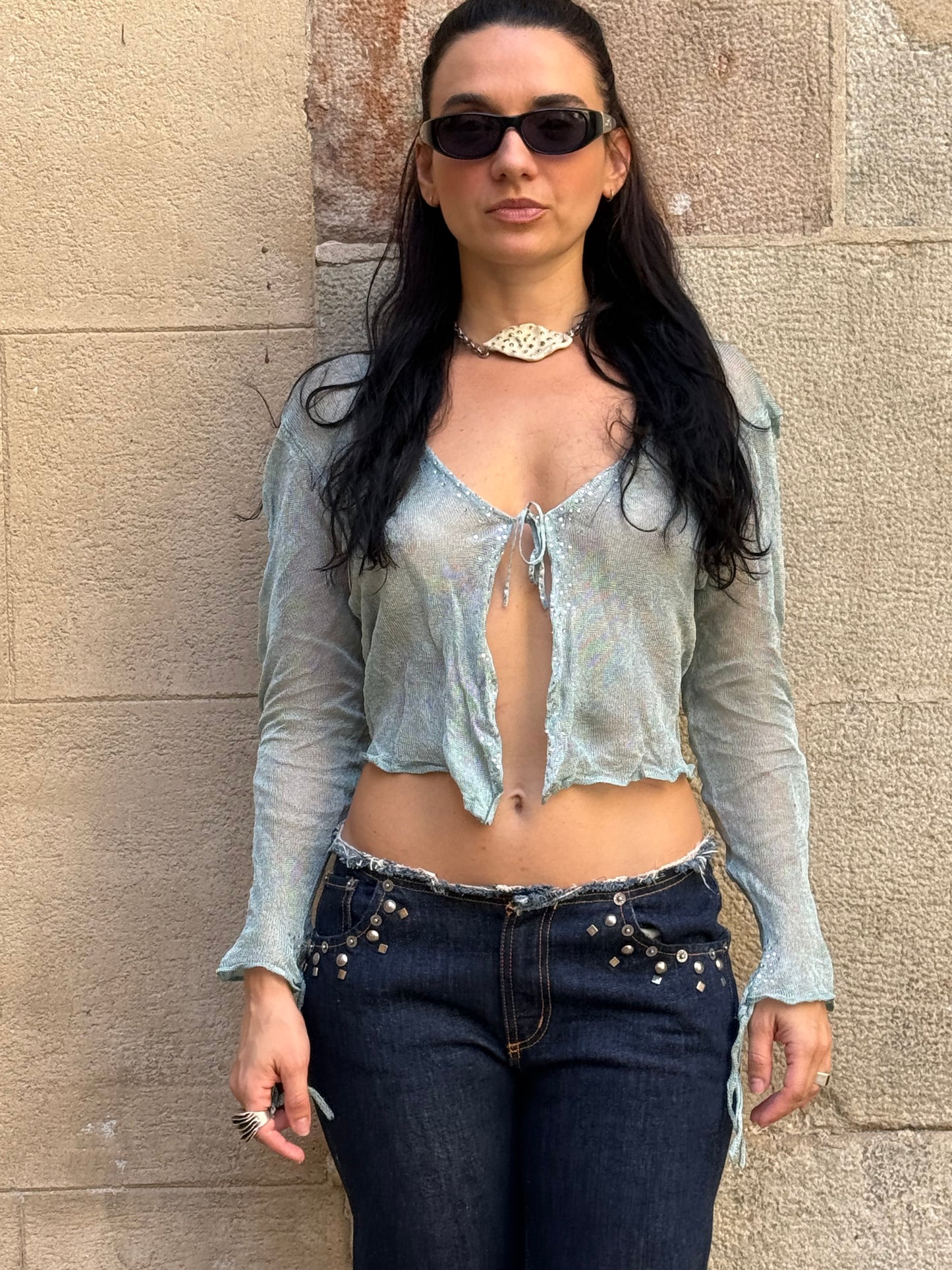 Studded Capri Jeans