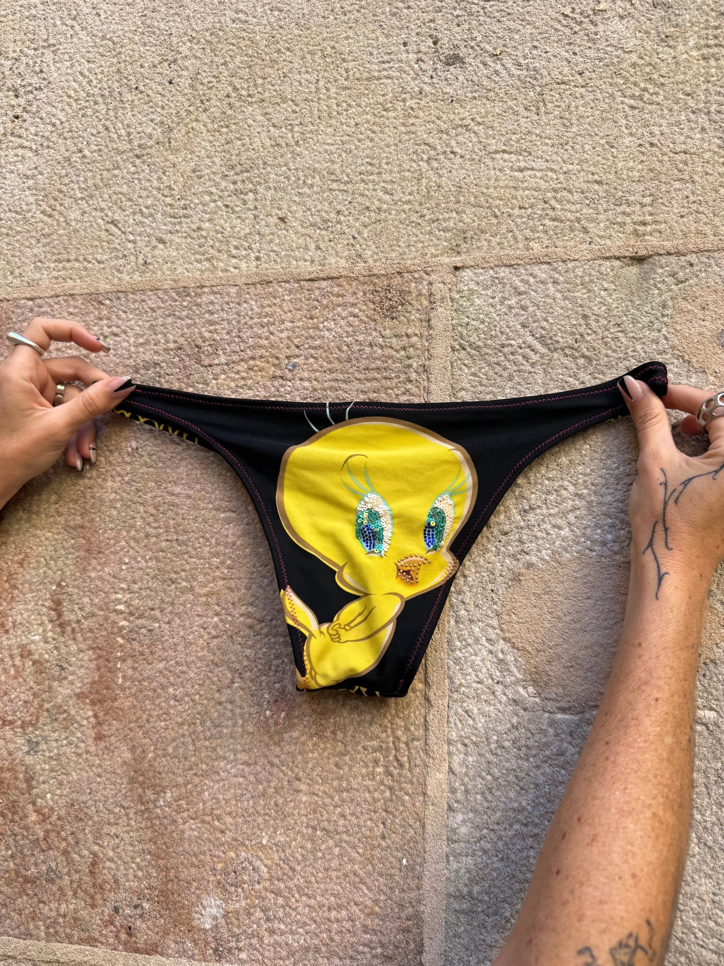 Tweety Embellished Bikini Set – Size S