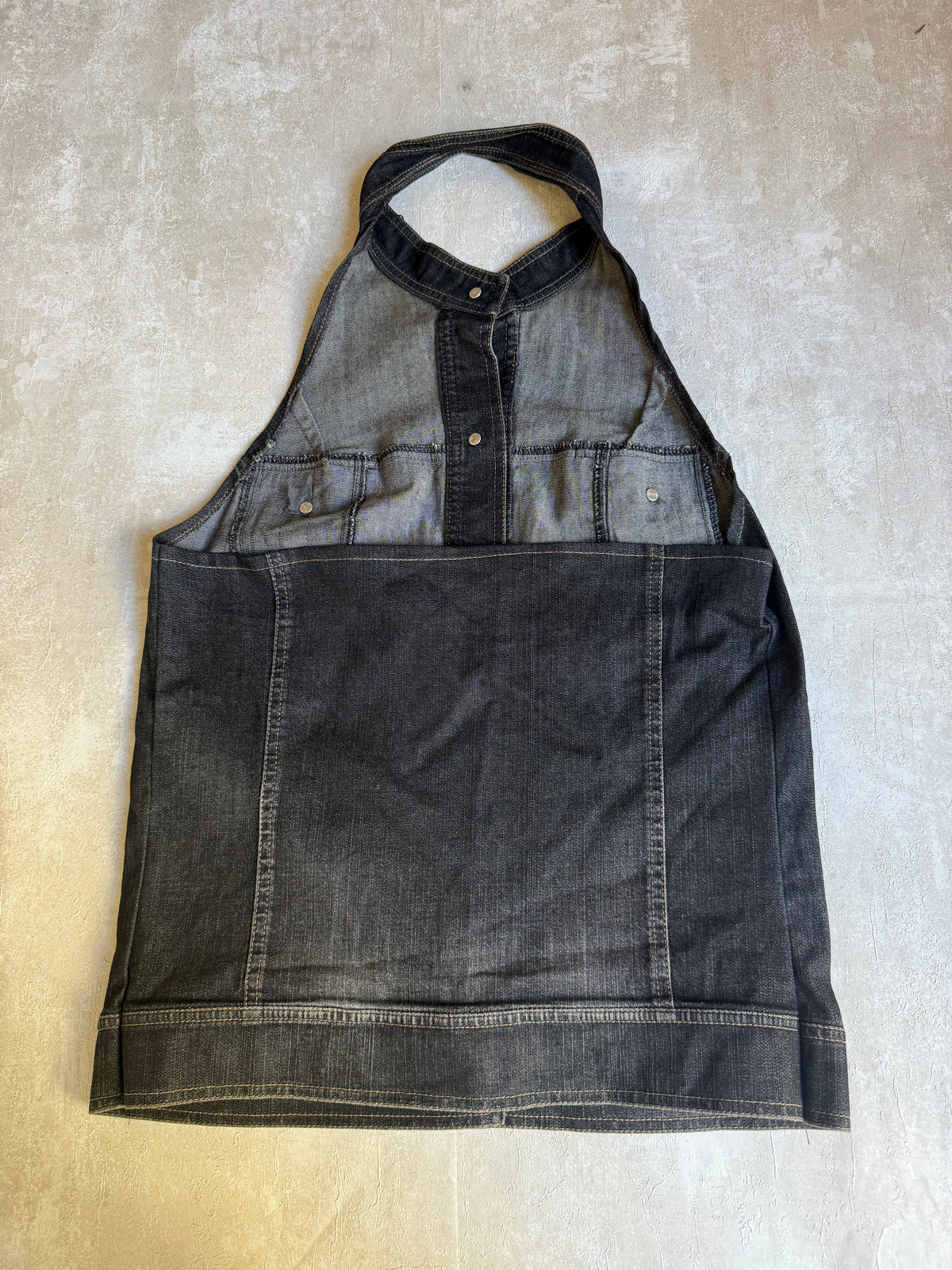 Vintage Rework Denim Halter Top