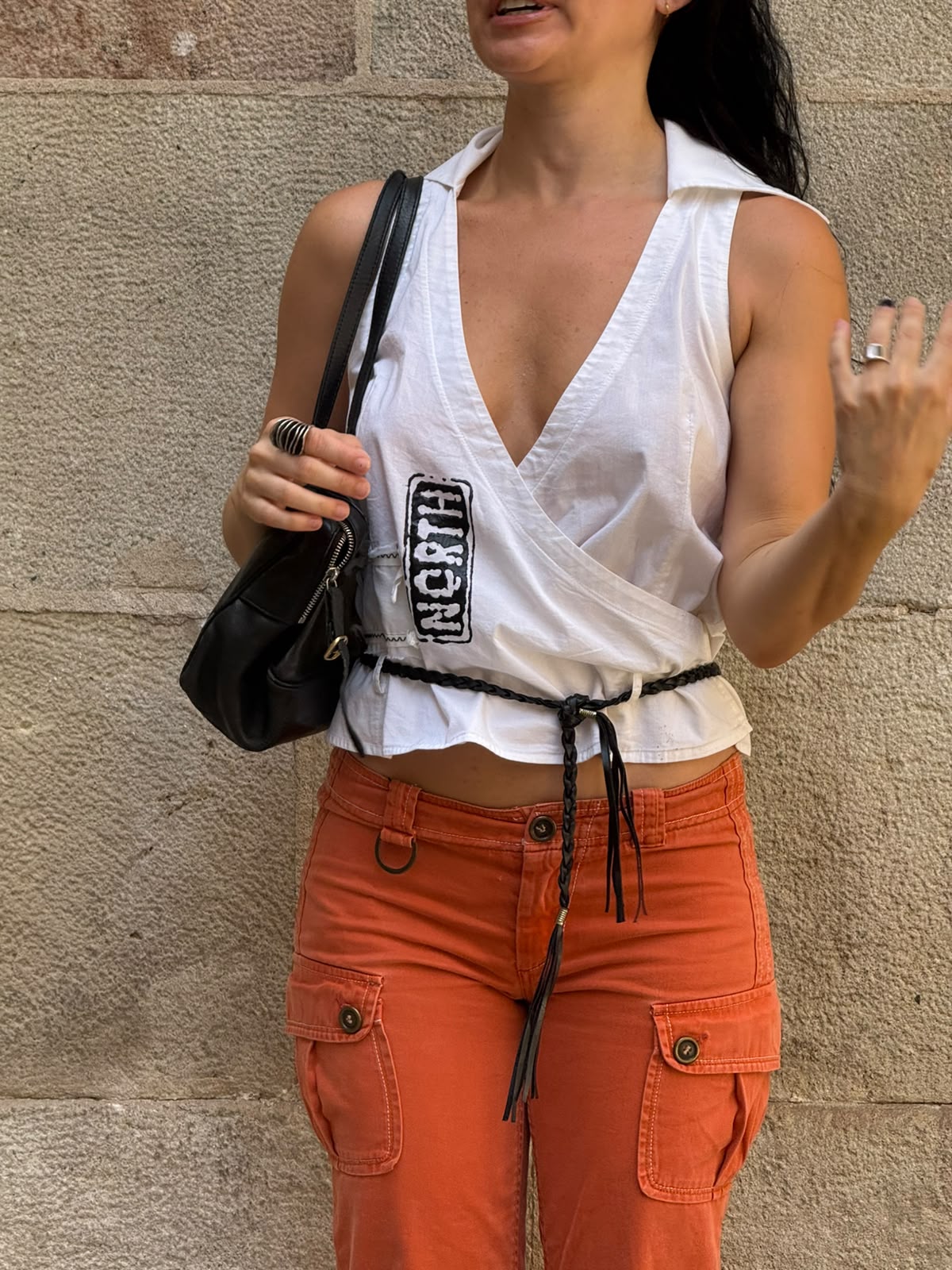 Graphic Wrap Top