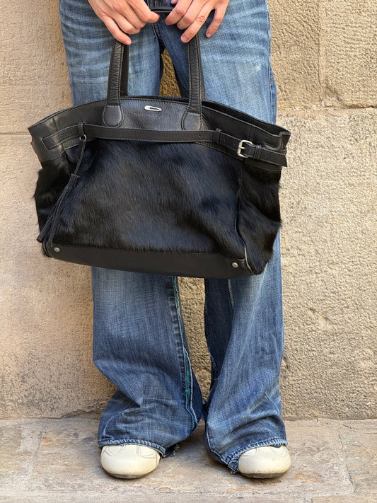 Haircalf Leather Tote Bag