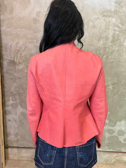 Original Diesel Salmon Leather Jacket