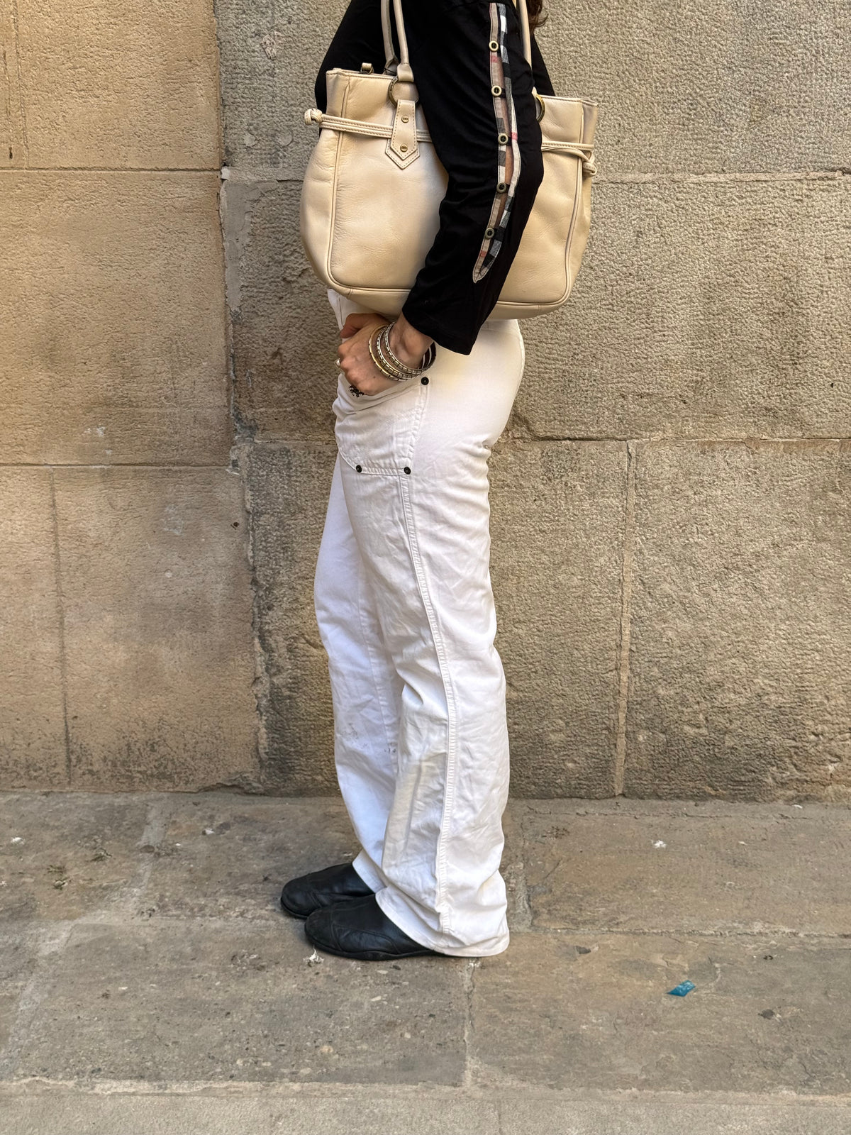 D&G White Cargo Trousers
