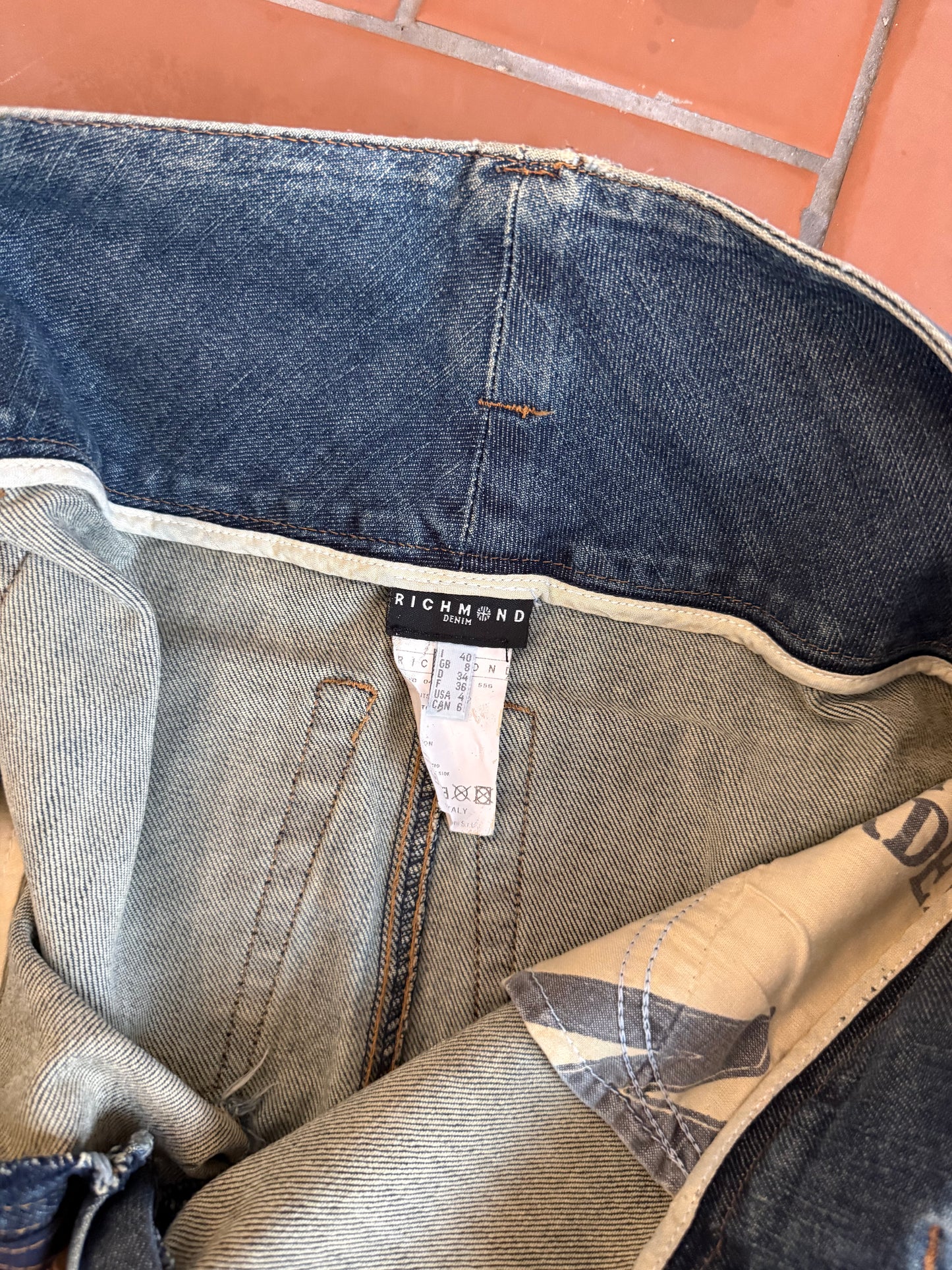 John Richmond Denim Mini Skirt