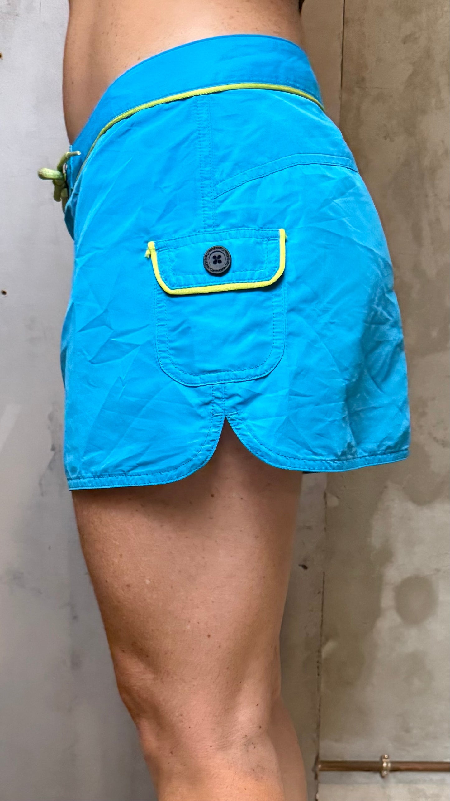 Calvin Klein Y2K Swim Mini Skirt Blue & Neon Green