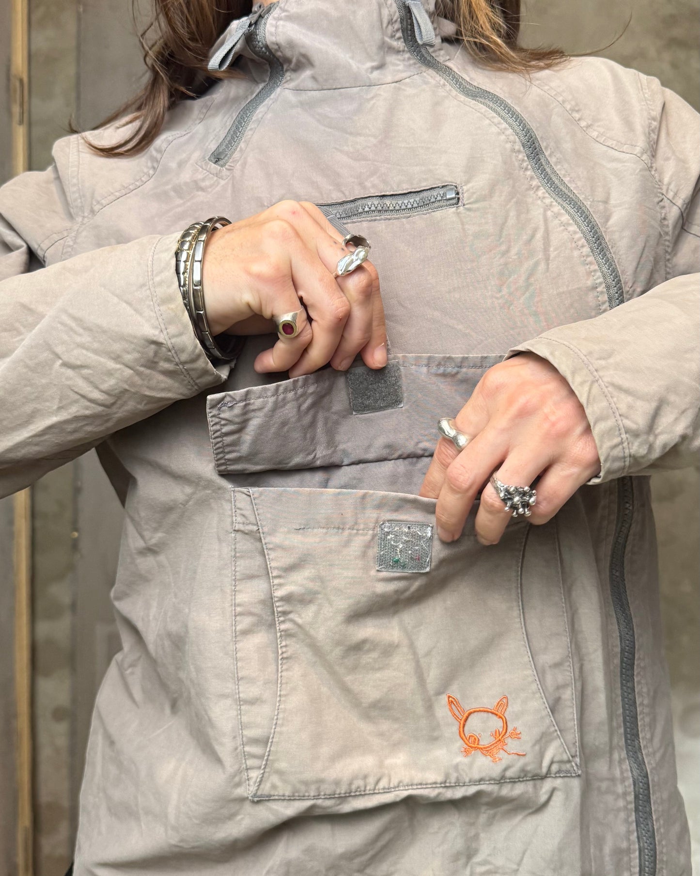 Tipster Asymmetric Zip Windbreaker – Earth Tone Jacket