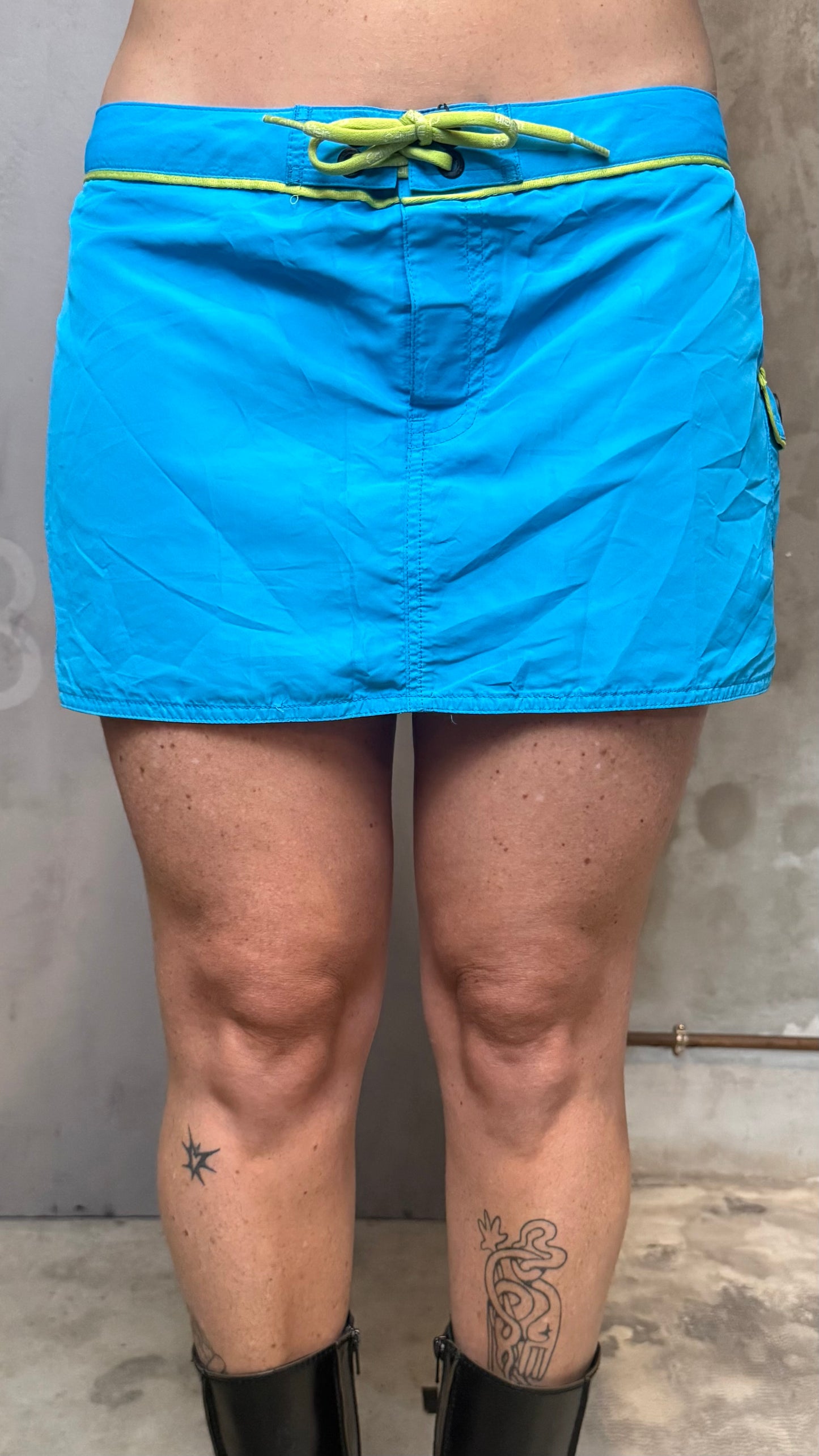 Calvin Klein Y2K Swim Mini Skirt Blue & Neon Green