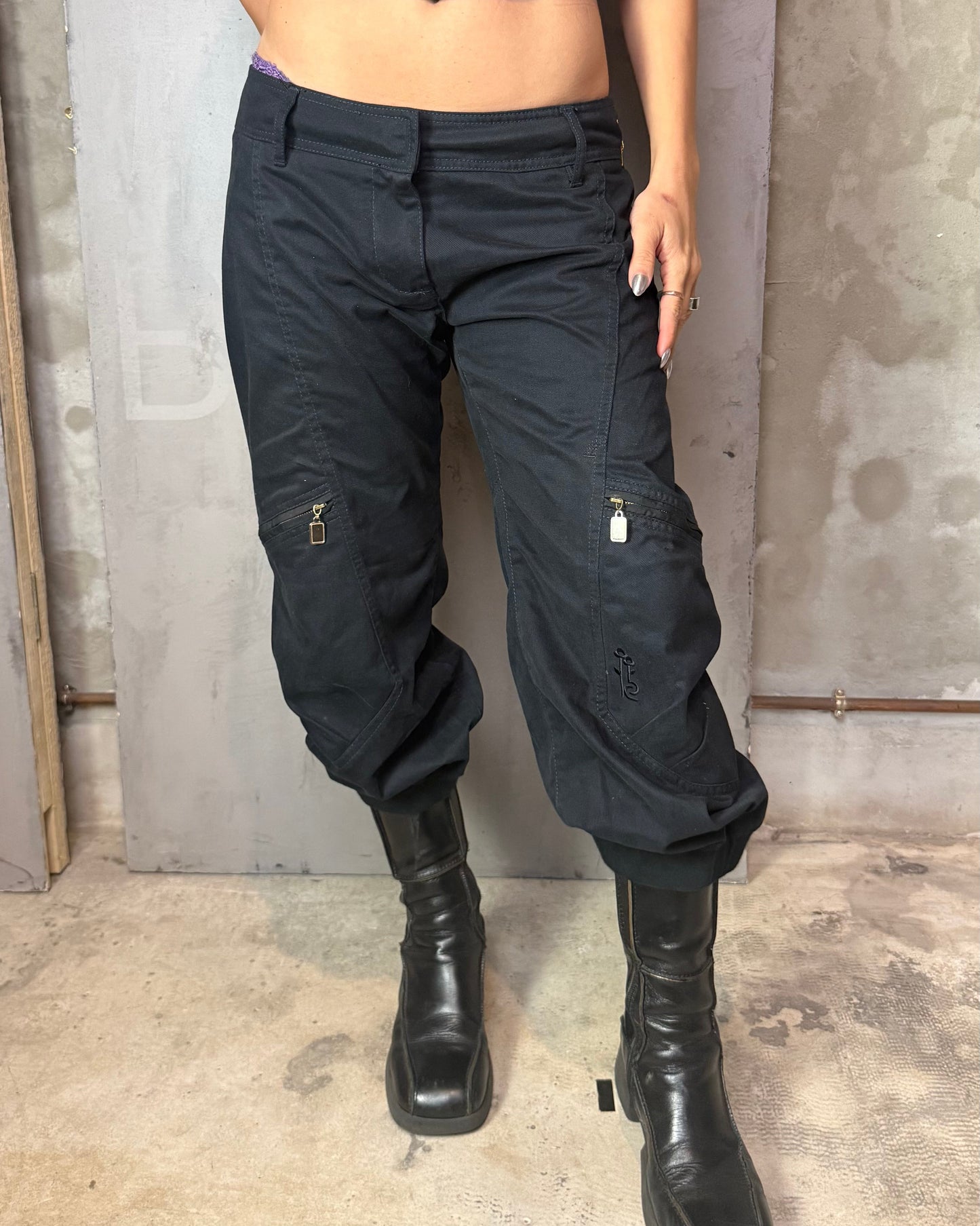 Black Cargo Pants Baggy Fit Vintage Deadstock