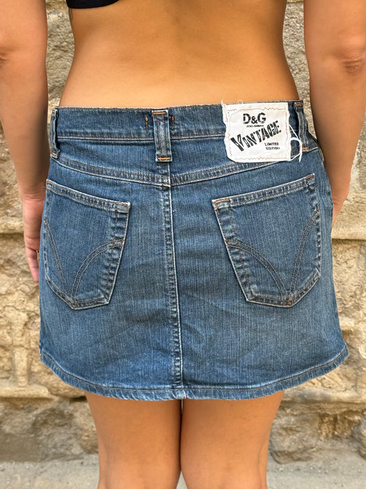Vintage Dolce & Gabbana D&G Denim Mini Skirt