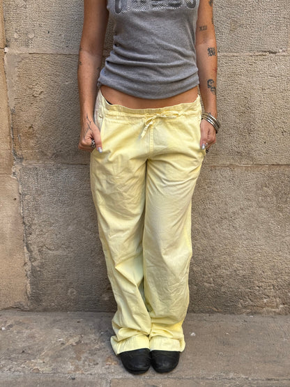 Diesel Vintage Yellow Wide-Leg Pants