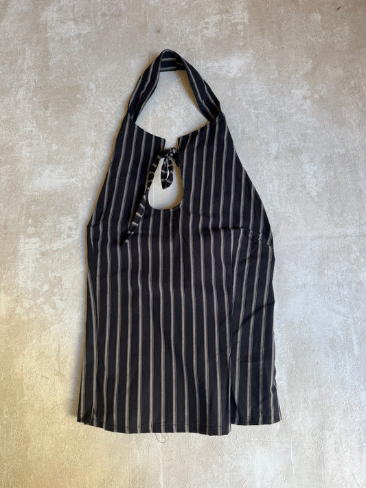 Vintage Rework Stripe Halter Top