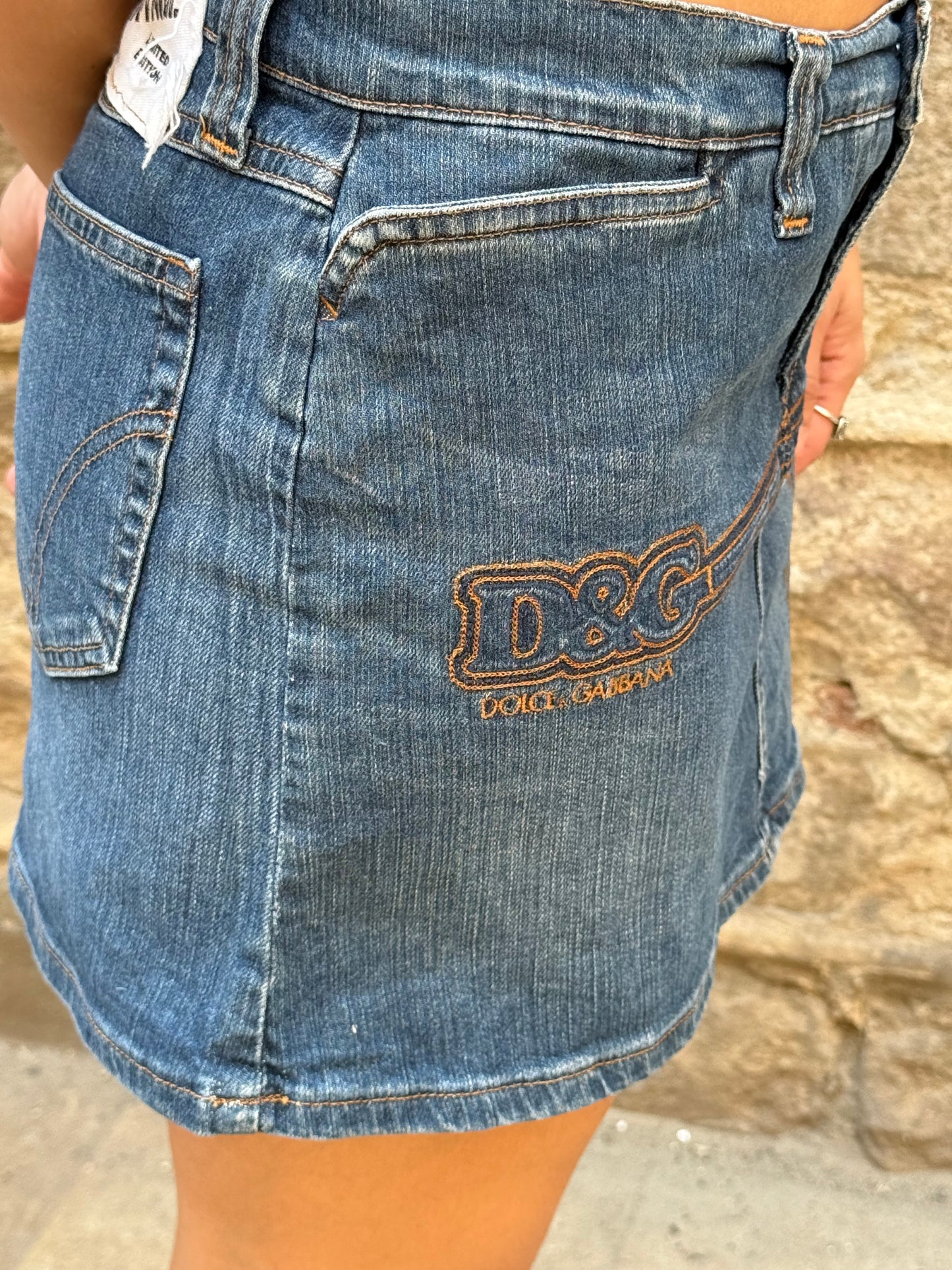 Vintage Dolce & Gabbana D&G Denim Mini Skirt