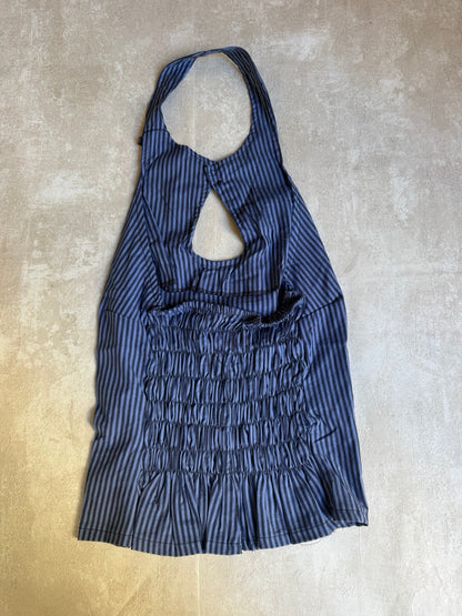 Vintage Rework Stripe Halter Top