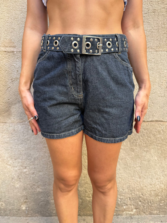 Vintage Dark Wash Denim Shorts