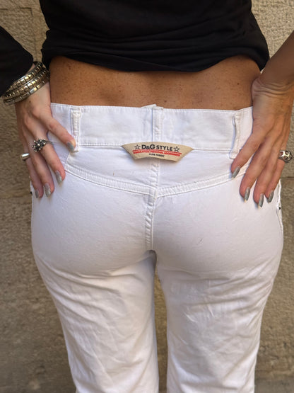 D&G White Cargo Trousers