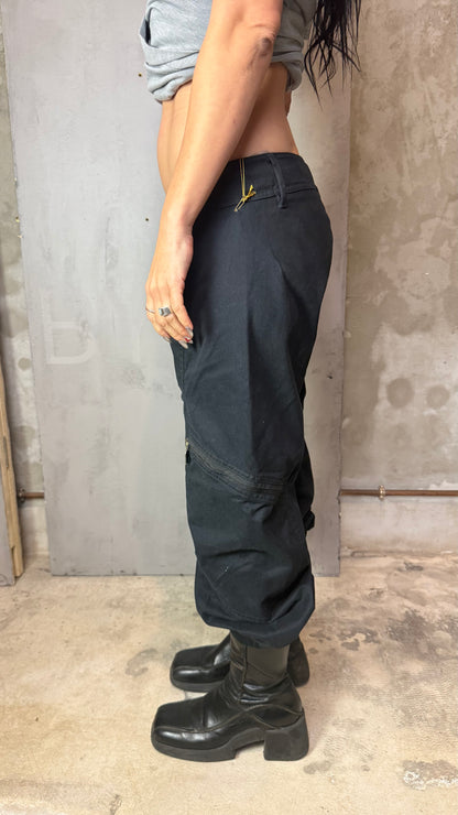 Black Cargo Pants Baggy Fit Vintage Deadstock