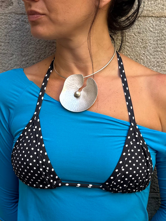 Stainless Steel Floral Statement Choker