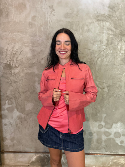 Original Diesel Salmon Leather Jacket