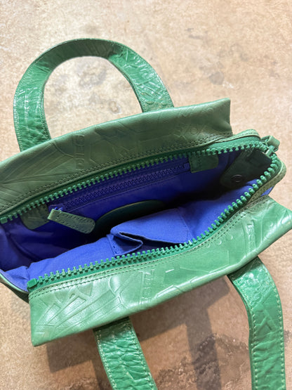Vintage Diesel Green Leather Bag