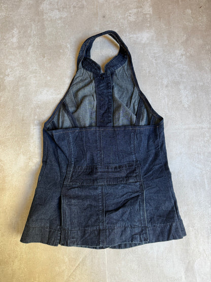Vintage Rework Denim Halter Top