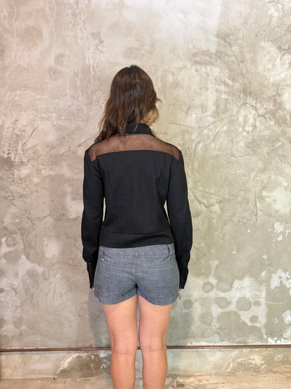 Roberto Cavalli Black Angel Wings Knit Top