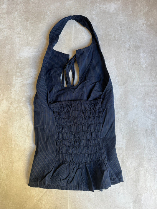 Vintage Rework Stripe Halter Top
