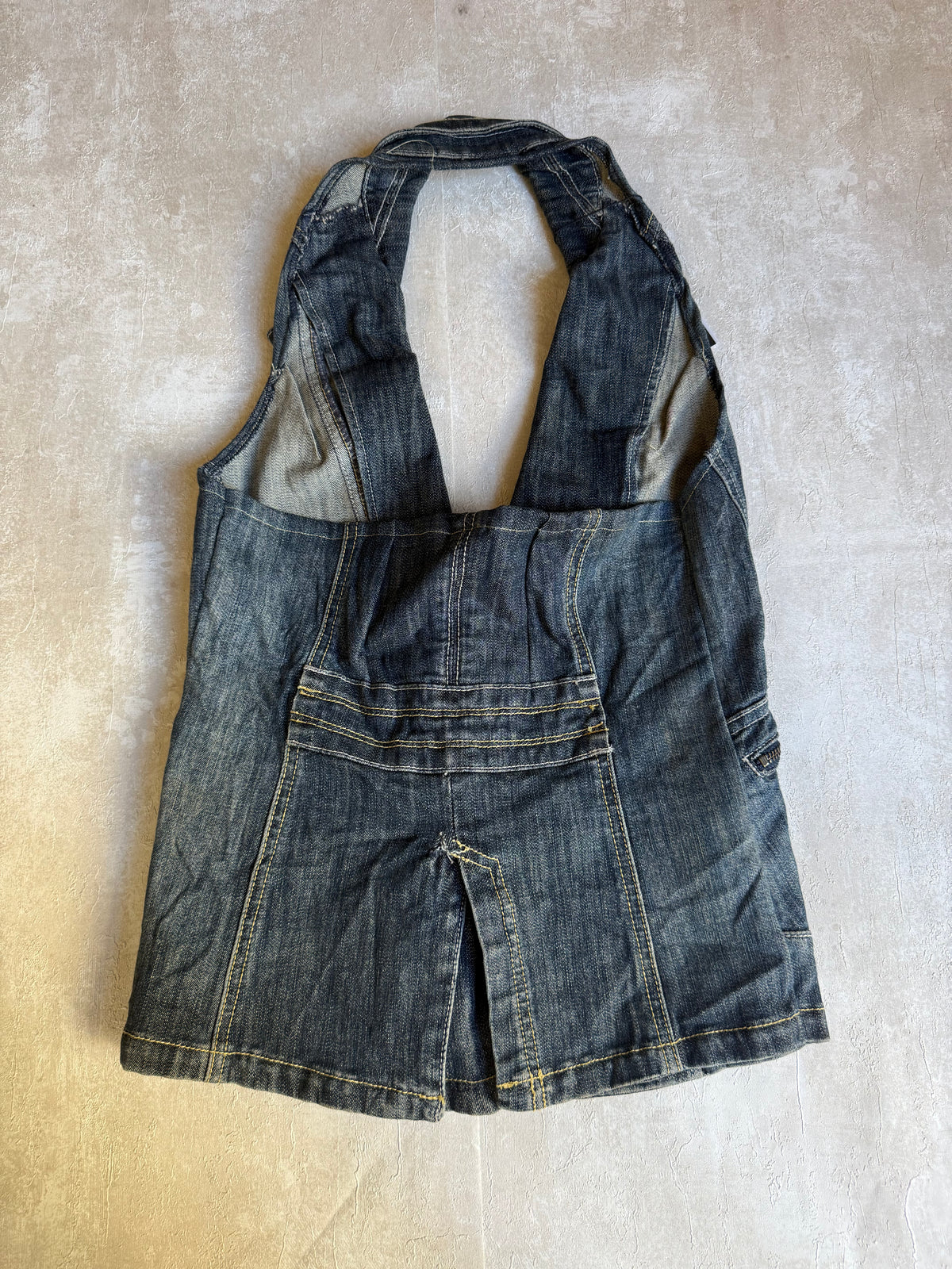 Vintage Rework Denim Halter Top