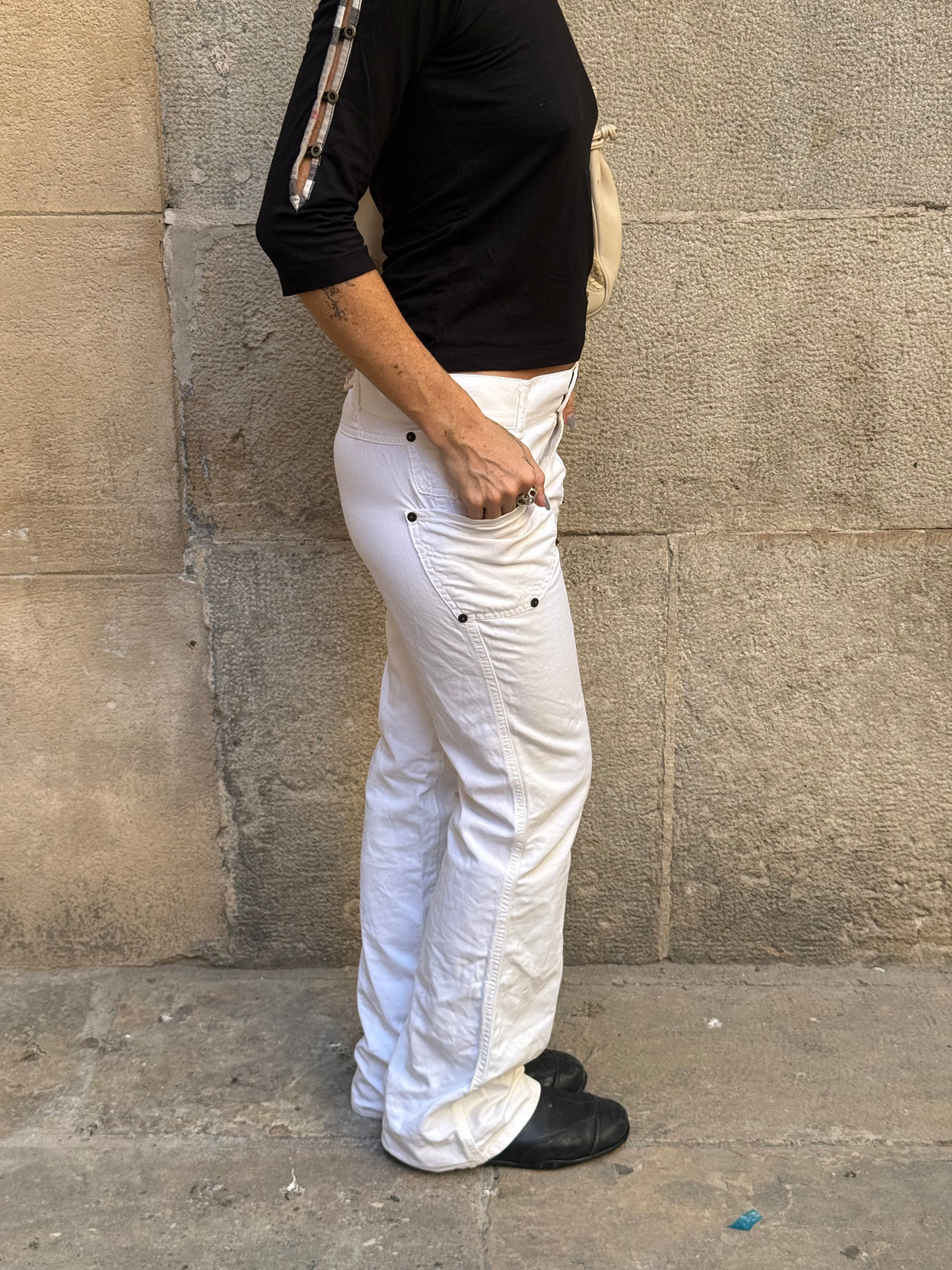 D&G White Cargo Trousers