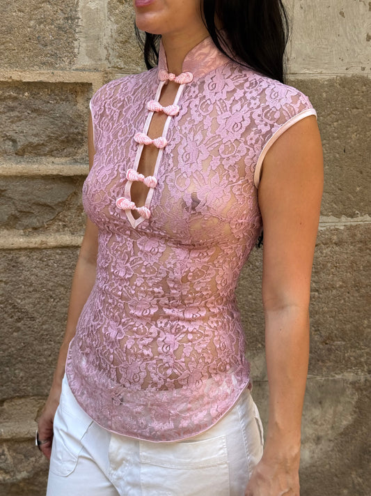 Lace Pink Top