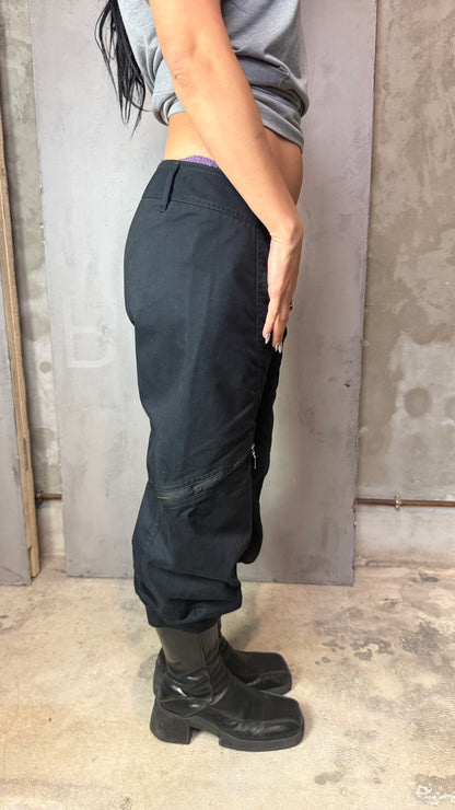 Black Cargo Pants Baggy Fit Vintage Deadstock