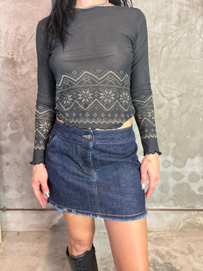 Sheer Mesh Top – Size 40 (Fits M)