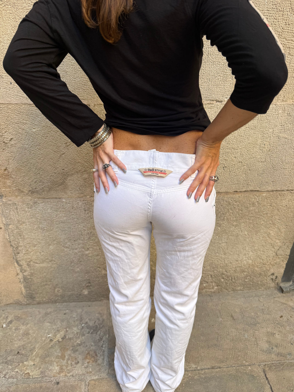 D&G White Cargo Trousers